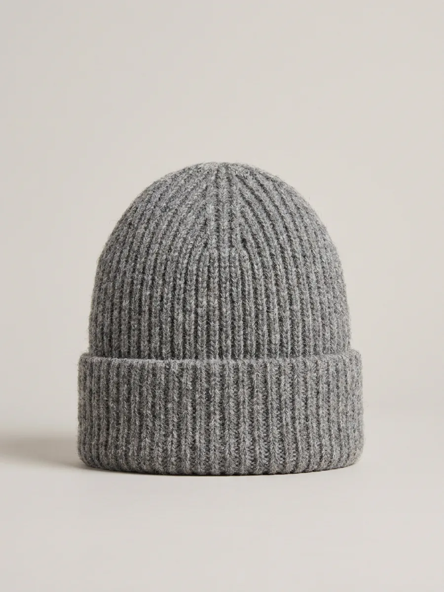 Bonnet Côtelé Gris