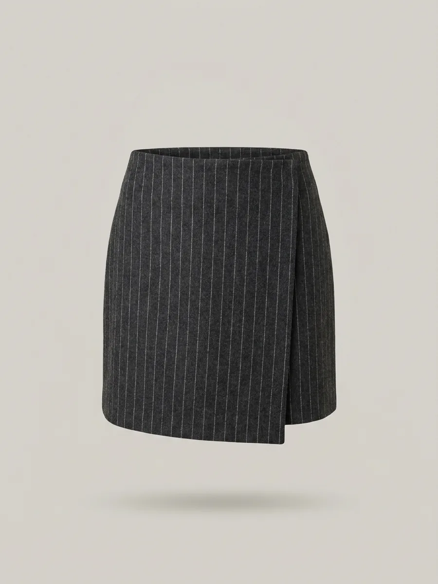 Jupe Tailleur Rayure Craie